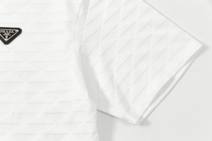 250404 New high-quality summer jacquard full-print T-shirt