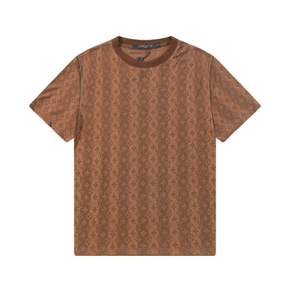 250404 New high-quality summer full-print T-shirt with dark patterns