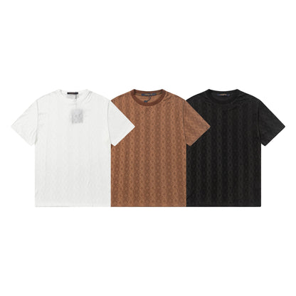 250404 New high-quality summer full-print T-shirt with dark patterns
