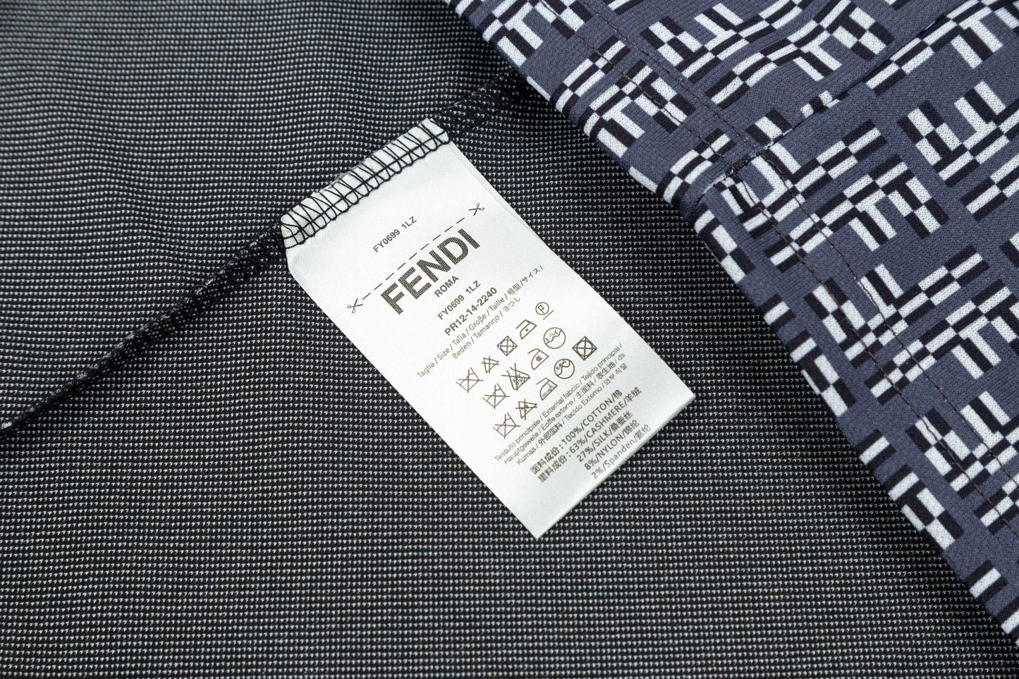 250404 New high-quality blue full-print knitted T-shirt