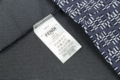 250404 New high-quality blue full-print knitted T-shirt