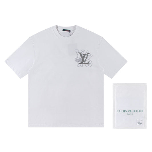 250404 New high-quality three-dimensional floating printed T-shirt