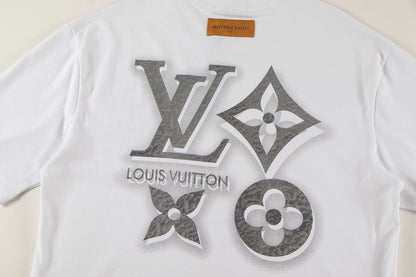 250404 New high-quality three-dimensional floating printed T-shirt