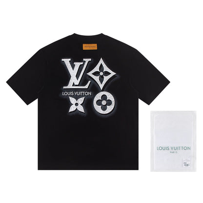 250404 New high-quality three-dimensional floating printed T-shirt