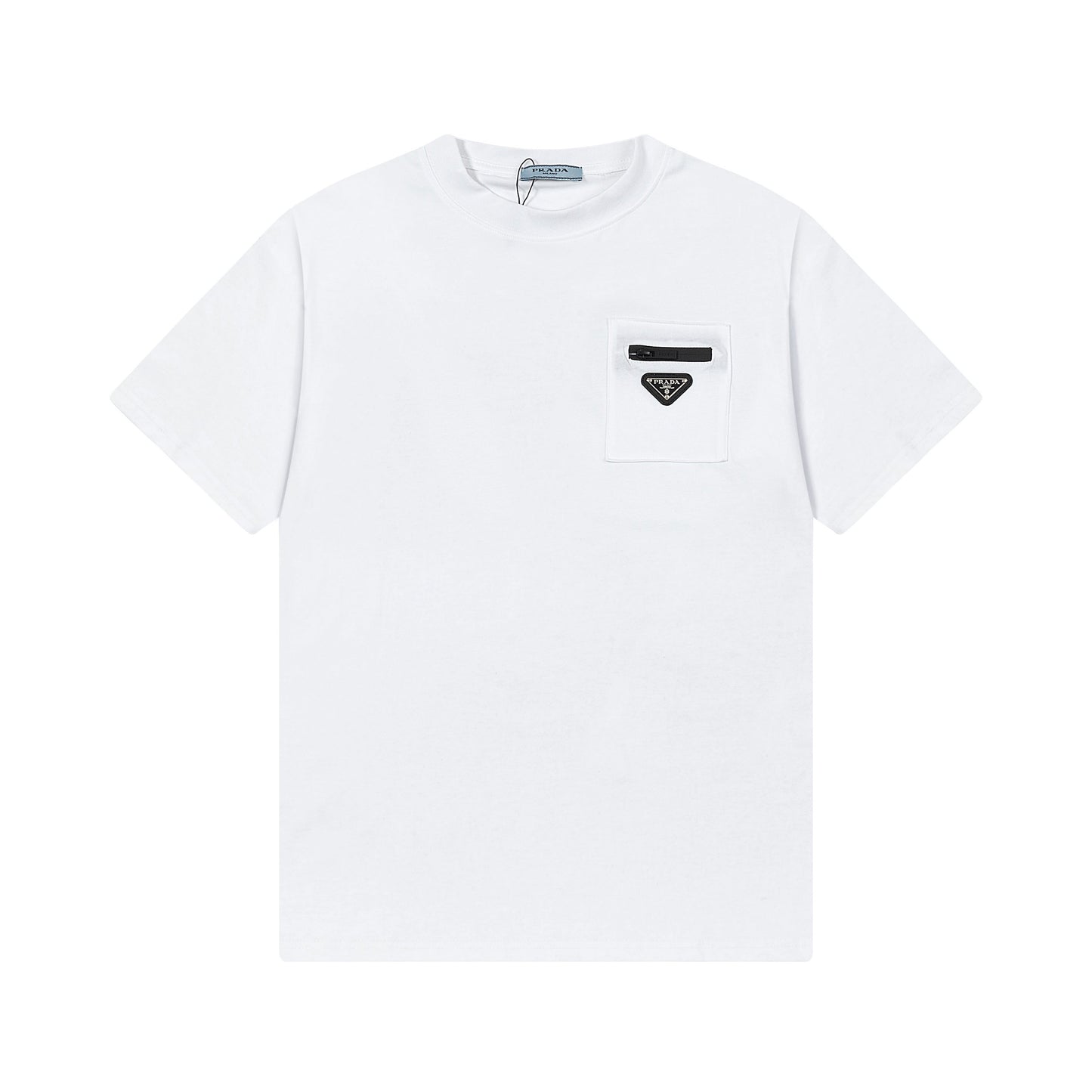 250408 New high-quality metal triangular label casual T-shirt