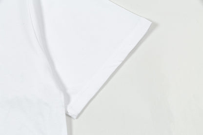 250408 New high-quality metal triangular label casual T-shirt