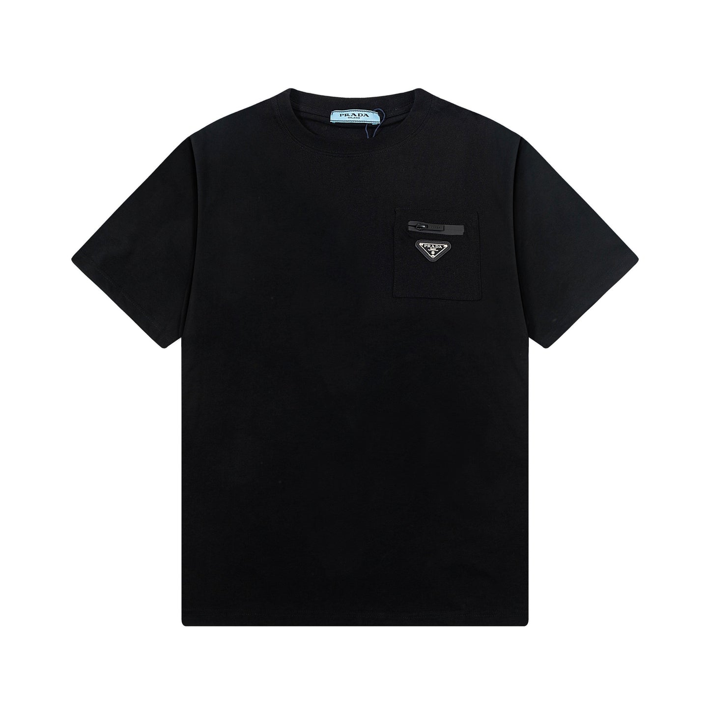 250408 New high-quality metal triangular label casual T-shirt