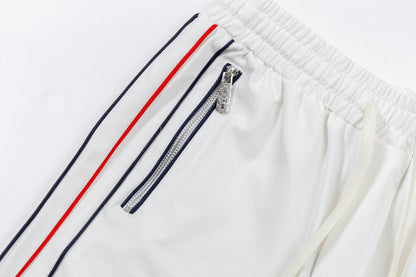 250408 New high-quality embroidered striped casual T-shirt