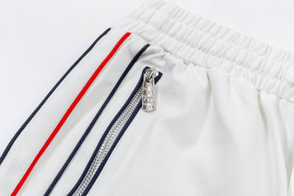 250408 New high-quality embroidered striped casual T-shirt