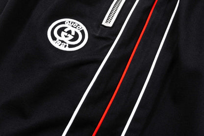 250408 New high-quality embroidered striped casual T-shirt