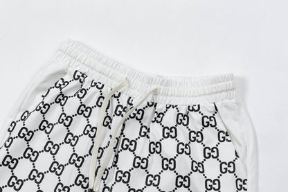 250408 New high-quality partially full-printed knitted shorts