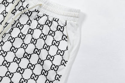 250408 New high-quality partially full-printed knitted shorts