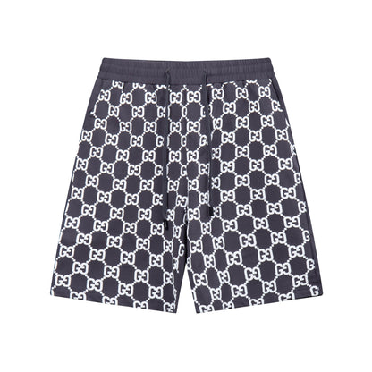 250408 New high-quality partially full-printed knitted shorts