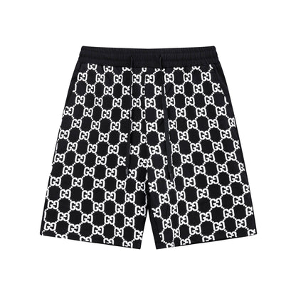 250408 New high-quality partially full-printed knitted shorts