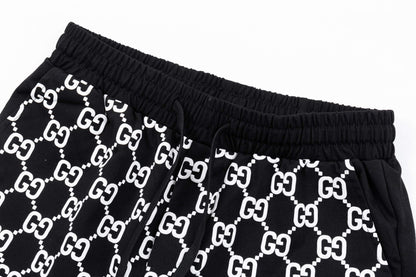 250408 New high-quality partially full-printed knitted shorts