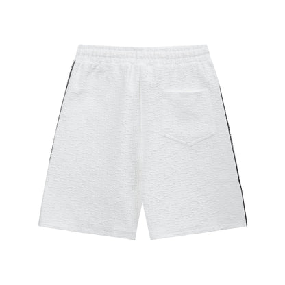 250408 New high-quality jacquard fabric dark weave strap knitted shorts