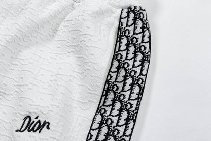 250408 New high-quality jacquard fabric dark weave strap knitted shorts