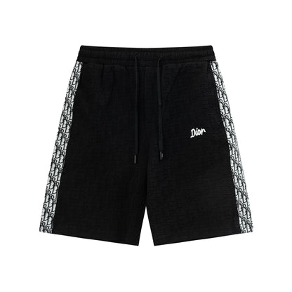 250408 New high-quality jacquard fabric dark weave strap knitted shorts