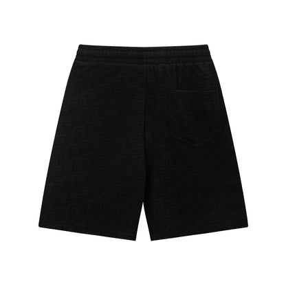 250408 New high-quality jacquard fabric dark weave strap knitted shorts