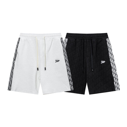 250408 New high-quality jacquard fabric dark weave strap knitted shorts