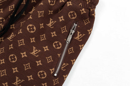 250408 New high-quality jacquard fabric full-print knitted shorts