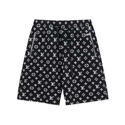 250408 New high-quality jacquard fabric full-print knitted shorts