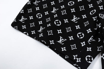 250408 New high-quality jacquard fabric full-print knitted shorts