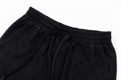 250408 New high-quality pocket jacquard printed knitted shorts