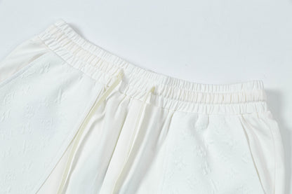 250408 New high-quality pocket jacquard printed knitted shorts