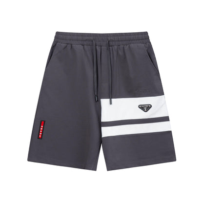 250408 New high-quality metal triangular label characteristic knitted shorts