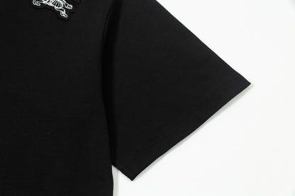 250408 New high-quality applied-embroidered T-shirt