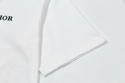 250408 New high-quality custom threaded printed T-shirts