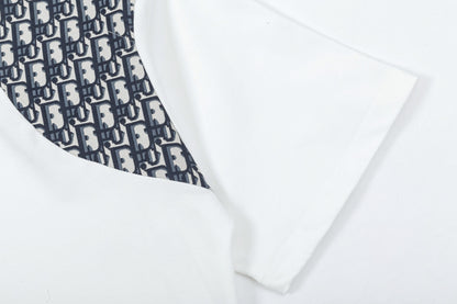 250408 New high-quality patchwork printed T-shirts