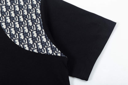 250408 New high-quality patchwork printed T-shirts