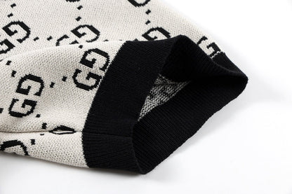 250408 New high-quality jacquard fabric knitted POLO shirt