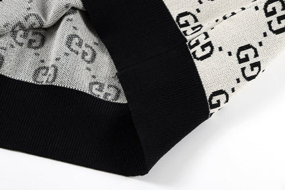 250408 New high-quality jacquard fabric knitted POLO shirt