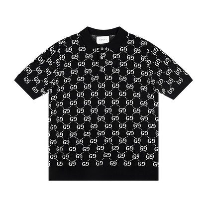 250408 New high-quality jacquard fabric knitted POLO shirt