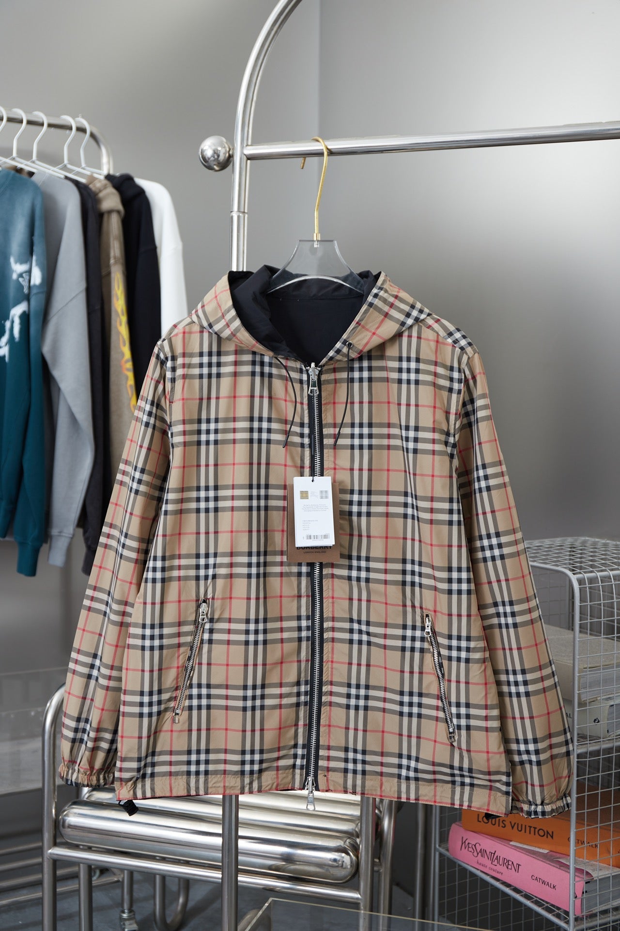 250408 New high-quality double-sided checkered jacket
