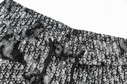 250408 New high-quality heavy jacquard fabric knitted shorts