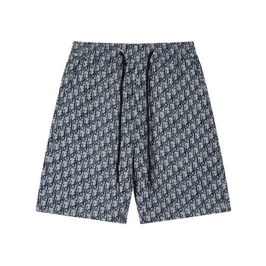 250408 New high-quality metal triangular label knitted shorts
