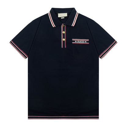 250408 New high-quality letter webbing with a color-matched collar POLO