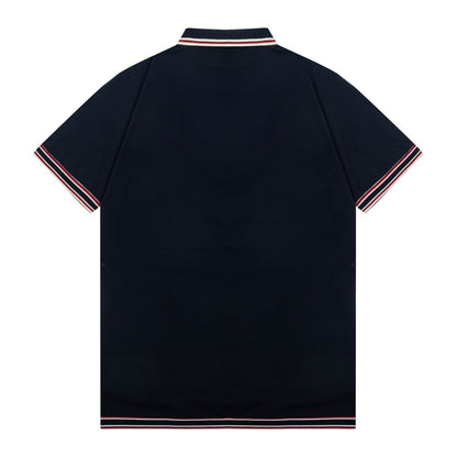 250408 New high-quality letter webbing with a color-matched collar POLO