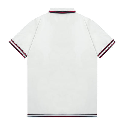 250408 New high-quality letter webbing with a color-matched collar POLO