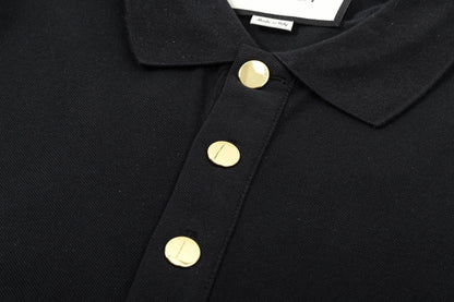 250408 New high-quality letter webbing POLO shirt