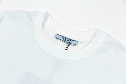 250408 New high-quality pocket letter hand-sprayed T-shirt