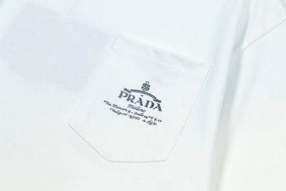 250408 New high-quality pocket letter hand-sprayed T-shirt
