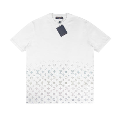 250408 New high-quality gradient diamond T-shirt