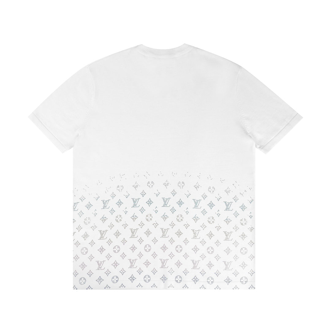 250408 New high-quality gradient diamond T-shirt