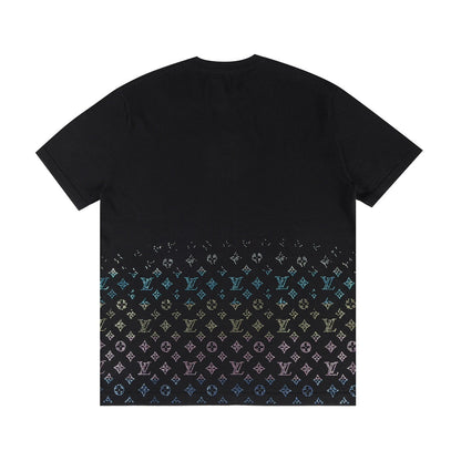 250408 New high-quality gradient diamond T-shirt