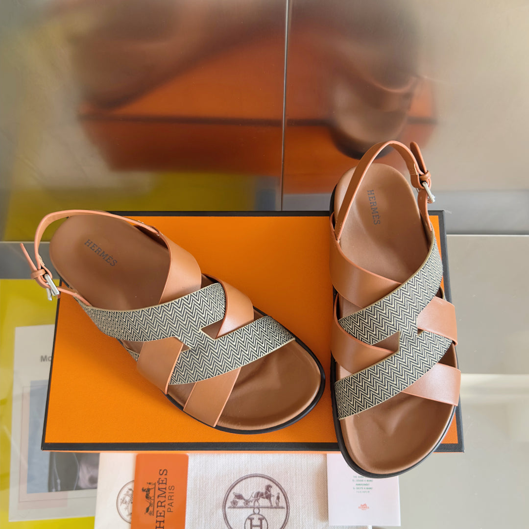 250501 New top-of-the-line simple cross-woven strap slippers